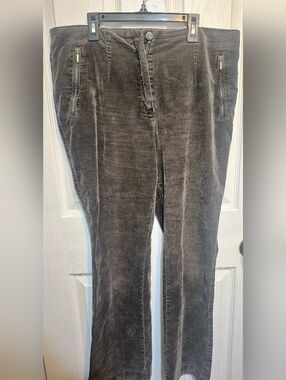Styled In Germany Vanilla Women's Gray/Taupe Corduroy Classic Straight Leg Large